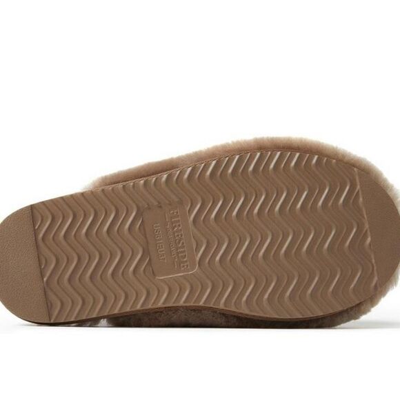 Fireside by Dearfoams Shelly Beach Shearling Slippers Driftwood 8 NWT IN PKG - Picture 3 of 7